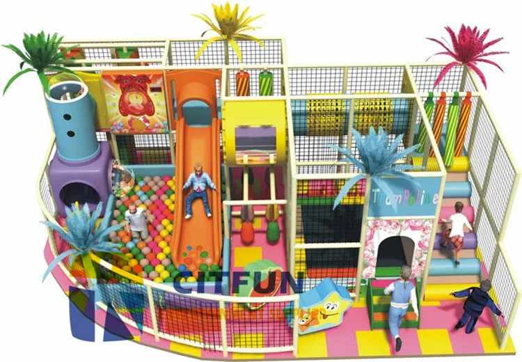

High Quality Amusement Park Indoor Playground for sale with Trampoline and Climber IP-016A