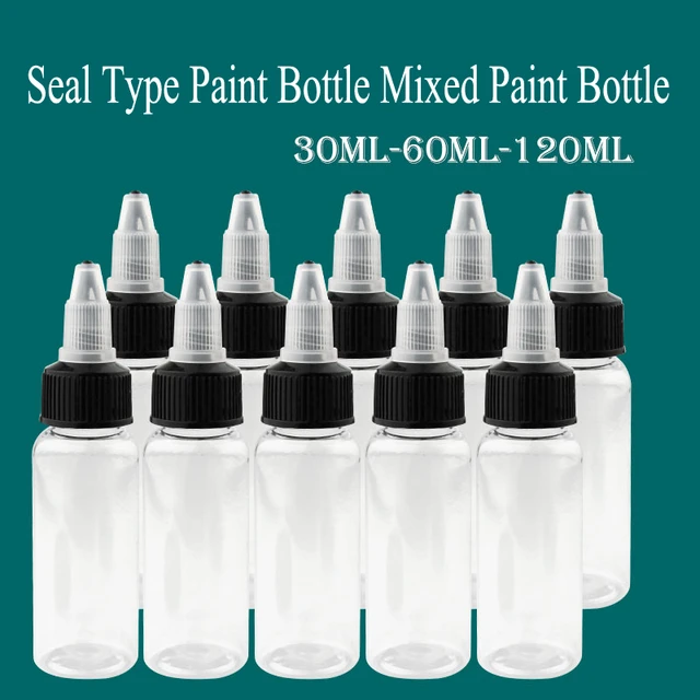 Model Paint Mixed Bottle Empty Paint Bottles Storage Bottle 30ml 60ml with  Mixing Steel Ball Hobby