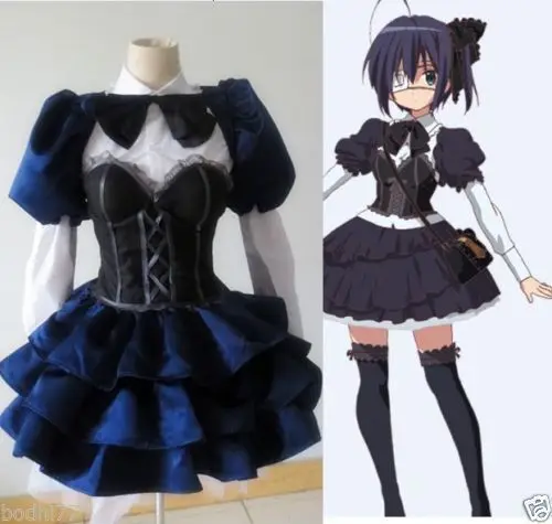 

Chuunibyou Demo Koi ga Shitai! Takanashi Rikka Gothic Lolita Cosplay Costume Free Shipping