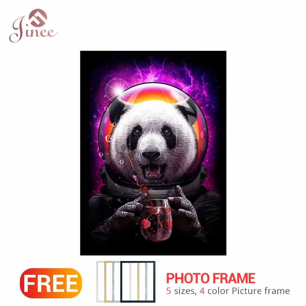 

Full Square Round Drill 5D DIY Diamond Painting Spaceman "Animal Panda" Embroidery Cross Stitch 5D Home Decor Kid Gift