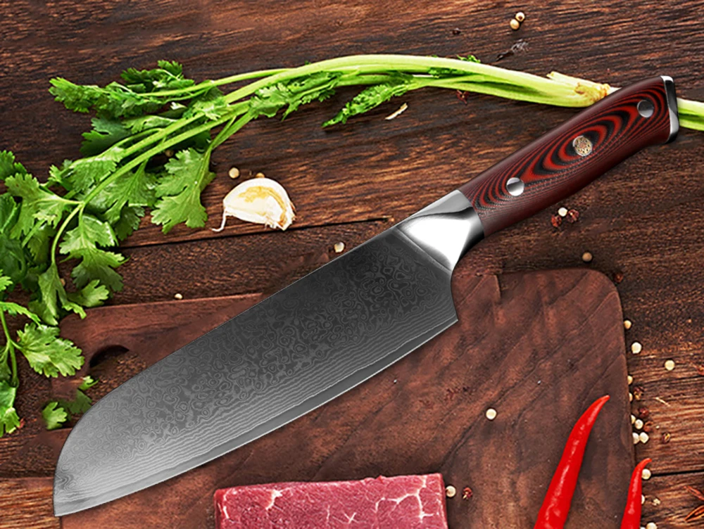 XITUO дамасский поварской нож Профессиональный японский сантоку утилита Кливер нарезанные овощи домашняя ресторанная кухня готовка инструменты