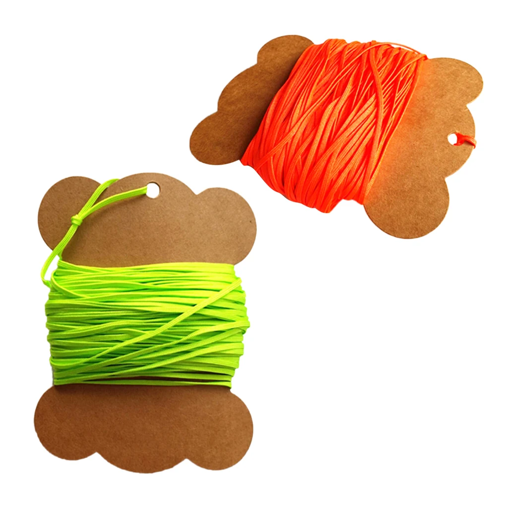 2mm Hgh Strength Flat Line Lightweight Dive Spool Finger Reel Line 15M/30M/50M for Scuba Diving Tools Fluorescent Orange/Green