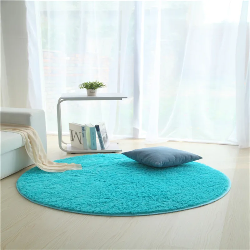 

New Arrival Super soft round silk carpet bedside rug living room bedroom carpet rectangle blanket diameter 200cm carpet yoga mat