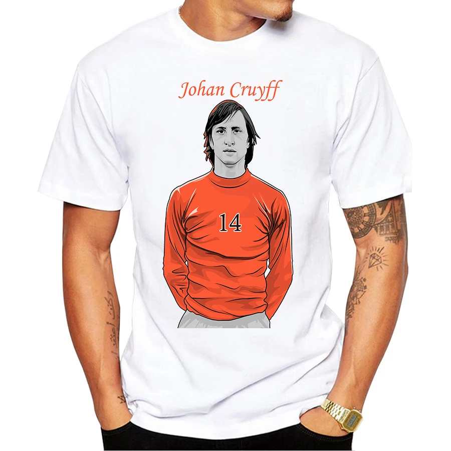 

New Arrival Men Fashion Netherlands Johan Cruyff Printed T-Shirt Short Sleeve Tee Hipster Cool Design Tops O88