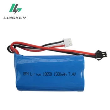 

10 pcs/lot 7.4V 1500mAh Lithium battery You Di U12A Syma S033g 6088T 18650 SM plug free shipping