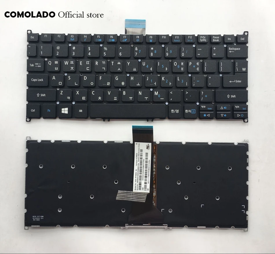 KR Korean Backlit Keyboard For Acer Aspire V5-122 122P V5-132 132P V13 V3-371 E11 E3-112 E3-111 black Keyboard KR Layout