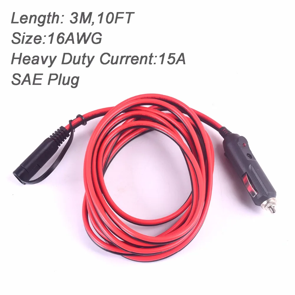 Удлинитель для автомобильного прикуривателя 10 футов/15 А 12 В|car adapter plug|car cigarette lighter