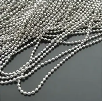 

1.5mm white gold plated Ball chain 5 meters / lot jewelry chain free shipping