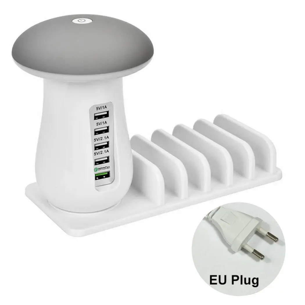 5 портов док станция для зарядки с USB подставкой гриб x Лампа DC В/6A США