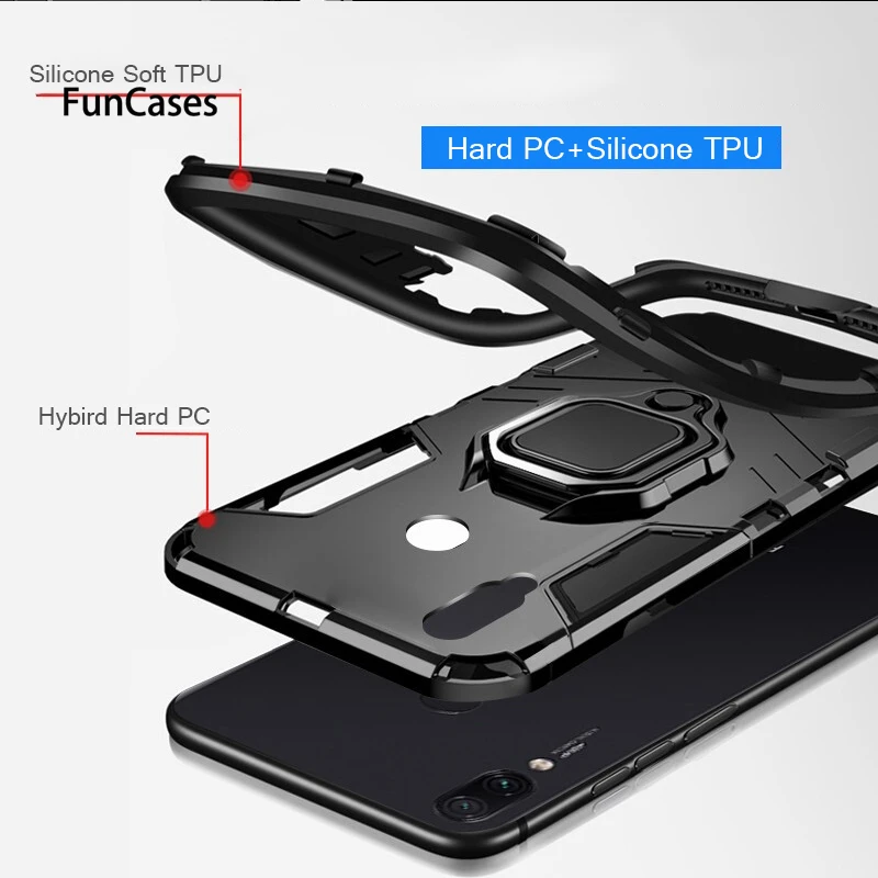 Защитный чехол для Xiaomi mi 8 Lite Pro Red Note 7 6 5 Plus Xiao Max 3 2 x s 6X 5X Finger Ring Fundas|Бамперы| |