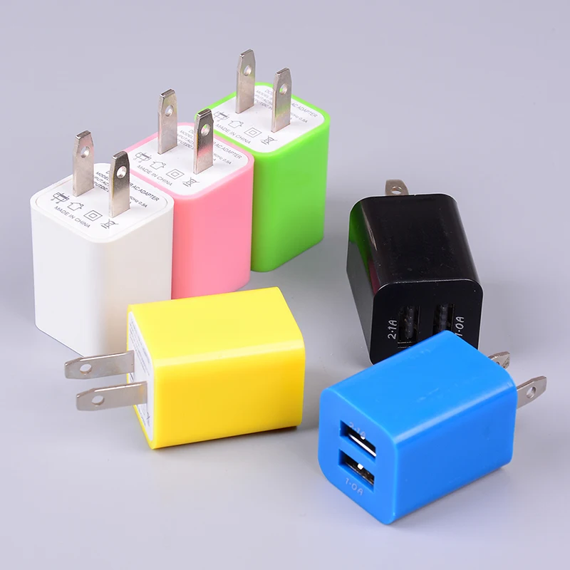 Универсальное путешествие 5В 1A двойной 2 порта USB AC настенная стандартная вилка