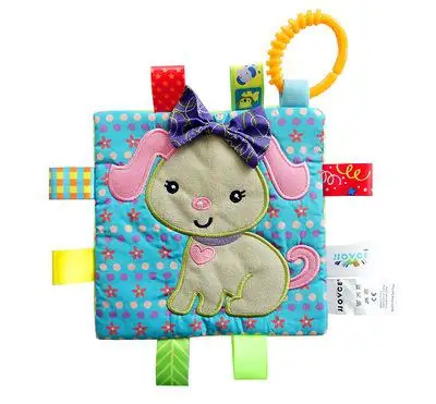Мягкое успокаивающее полотенце красочные этикетки полотенце S Новорожденный ребенок комфорт игрушка - Цвет: D