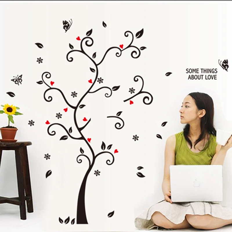 Фоторамка из ПВХ Happy tree креативные настенные наклейки с бабочками для украшения