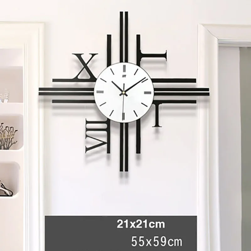 

Nordic Creative Wall Clock Mute Art Fashion Living Room Clock Wall Clocks Mechanism Reloj Pared Decorations Home Decor
