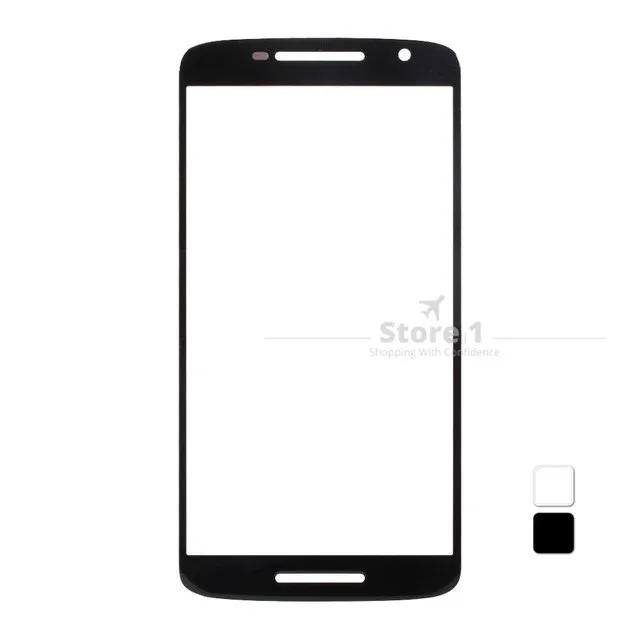 

for Motorola Moto X Play Premium Front Outer Screen Glass Replacement Part ; Front Screen Cover Black White