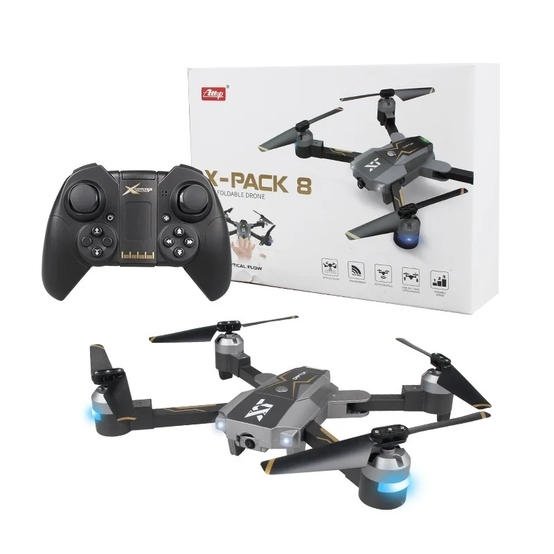 

Foldable Drone FPV Real-time 200W Wide Angle 6-Axis Gyro 4CH Aircraft HD Camera Headless Mode Altitude G-sensor Hover RTF