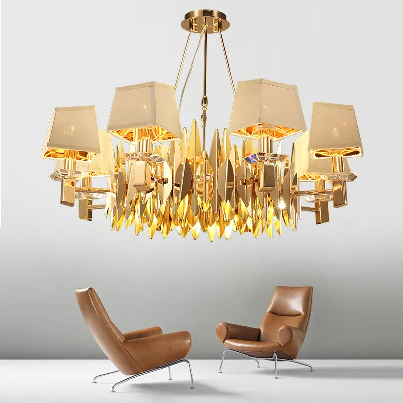 

Nice Plating Gold Chandelier Modern Minimalist Foyer /Living Room/Restaurant/Bedroom Covers Creative Arts Designer Chandelier