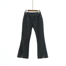 Women Spring Summer New Fashion Jeans 2017 Female Denim Trousers Split the fork Casual Pants Denim