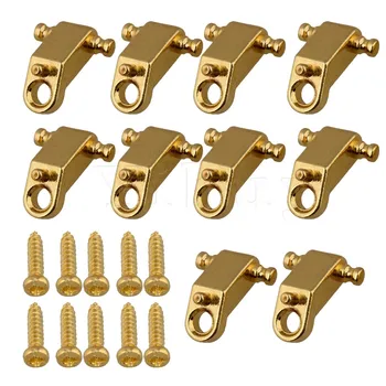 

Yibuy 10 x Golden Copper Electric Guitar Roller String Trees String Retainers