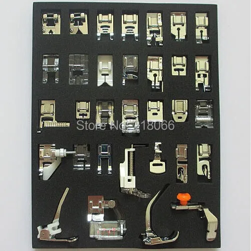 

32 Presser Feet Foot For Brother Singer Toyota Domestic Sewing Machine Part Set