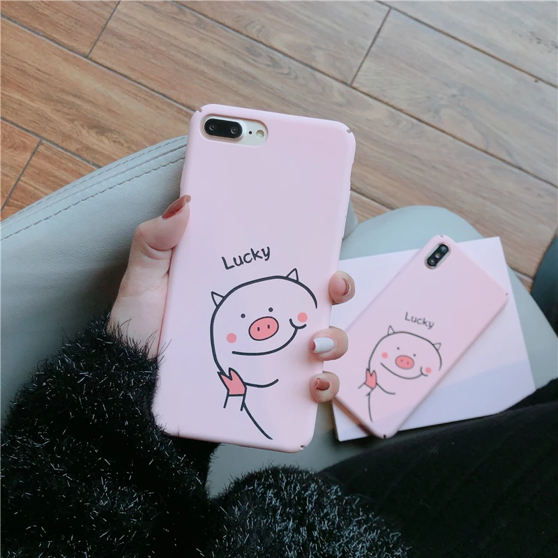Kexin для iphone Xr Xs Max X Чехол Забавный поросенок "Счастливчик" мультяшный чехол 8 7