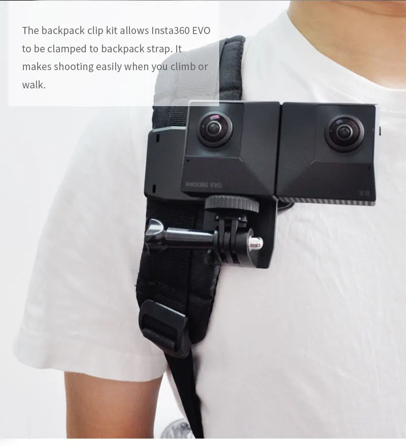 STARTRC рюкзак клип Спортивная камера держатель для Osmo действие для GoPro 4/5/6/7/8 черный для Insta360 One X& EVO Спортивная камера