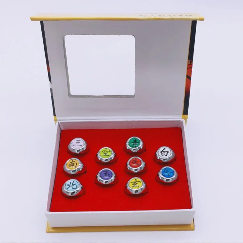 

Anime Naruto Action Figures NARUTO COSPLAY Akatsuki Member Ring Uchiha Itachi Christmas Gifts 10pcs/set