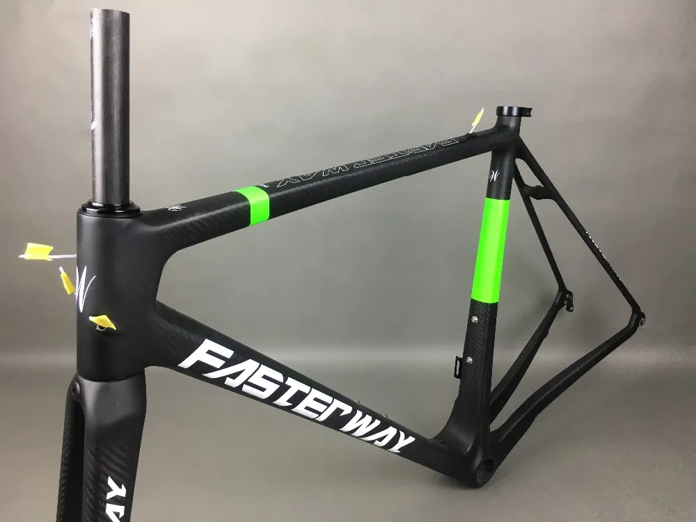 Cheap classic design FASTERWAY PRO full black with no logo carbon road bike frameset:carbon Frame+Seatpost+Fork+Clamp+Headset,free ems 39