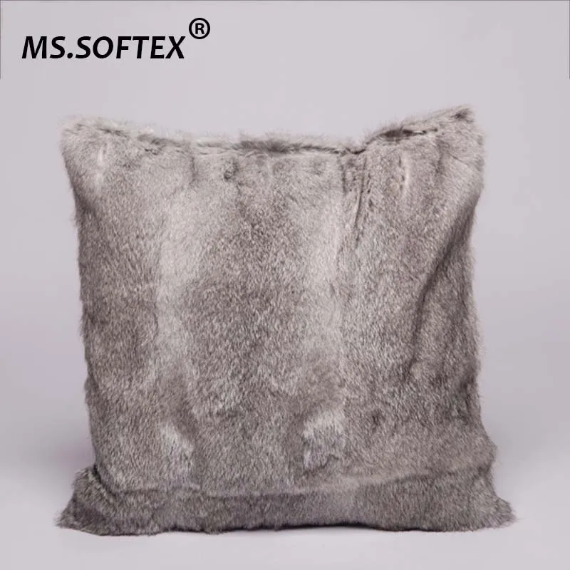 MS.Softex чехол для подушки из натурального меха кролика домашний декор бесплатная