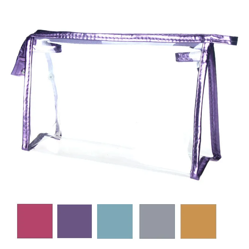 

1PC Women PVC Travel Cosmetic Bags Transparent Clear Makeup Bags Zipper Organizer Bath Wash Make Up Tote Handbags Case A10 AU31