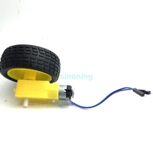 Car Gear DC Motor Robot Gear Motor TT Wheel Tire with Dupont Male Plug for Arduino