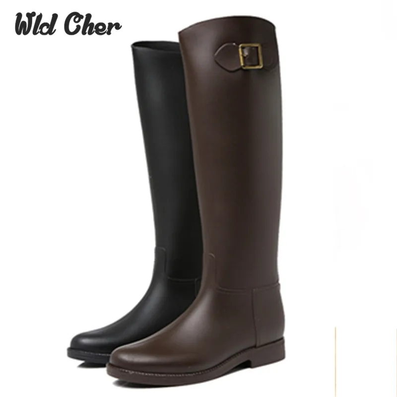 

Charming 2017 Brand Design Hot Sale Fashion Candy Color High Women's Rain Boots Rainboots Rubber Water Shoes 36-39