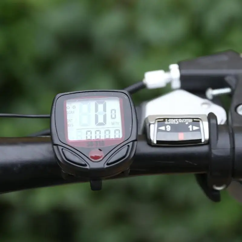 Водонепроницаемый велосипедный велосипед Цикл ЖК-дисплей цифровой компьютер Спидометр Одометр с зеленой подсветкой горячая Распродажа Аксессуары для велосипеда