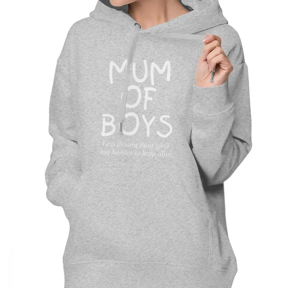  Mom Of Boys Hoodie Mum Of Boys Hoodies Cotton White Hoodies Women Long Sleeve Graphic Sweet Streetw