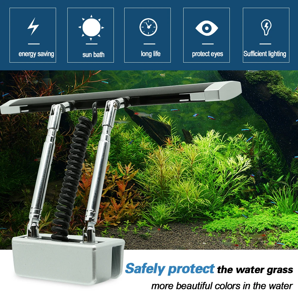 

Waterproof Fish Tank Aquarium LED Lighting 30PCS Lights with Blue and White Colors Aquatic Plant Light Fish Tank Light 6.1 Inch