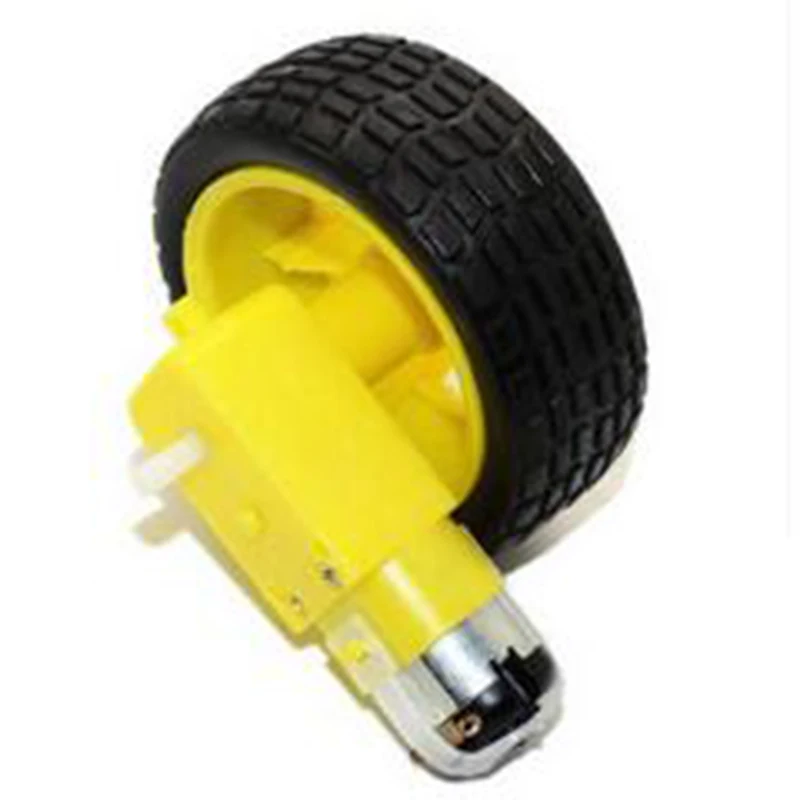 New Smart Toy Car Robot Plastic Tire Wheel with DC 3 6V Gear Motorsin