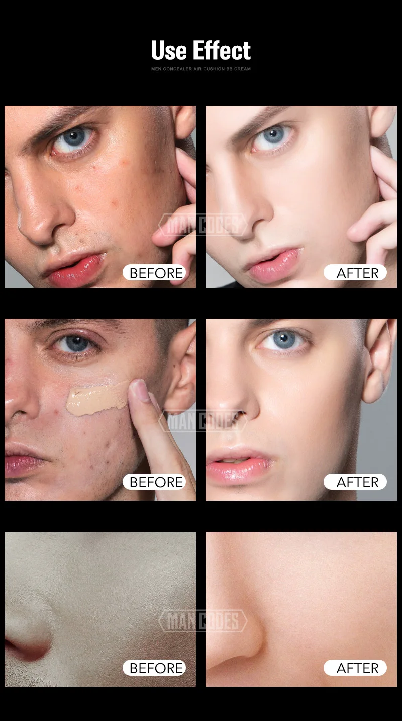 JOYCODES Men BB cream Face Care Foundation Base BB CC Face Cream Makeup Brightening Concealer Cream Whitening Concealer Primer