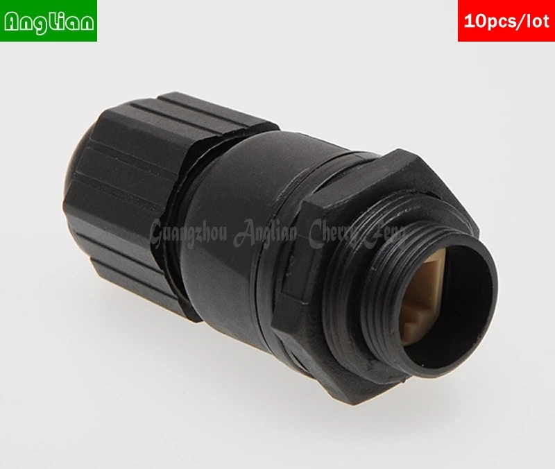 

10pcs M25 single head Waterproof Connector Outdoor AP bridge adapter RJ45 panel mount quickly assembly Connector Factory sell