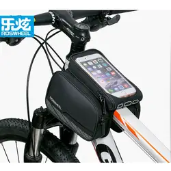 Новый Roswheel 5,7 ''черный Велосипедный спорт Передняя труба сумка горный велосипед чехол для телефона велосипед Bycicle двойная корзина Чехол