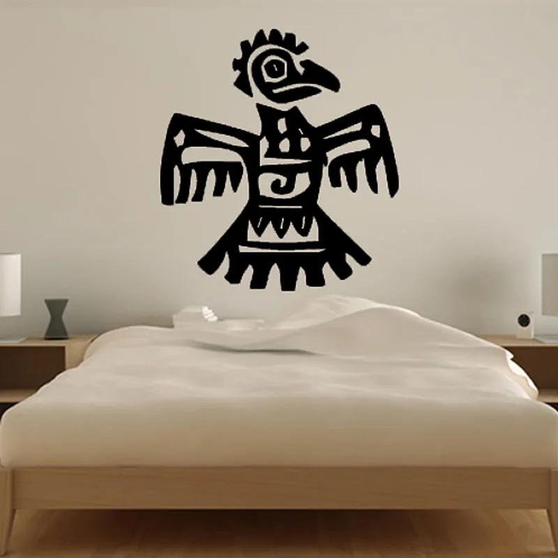 vinyl wall decal removable hollow out aztec parrot wall sticker
