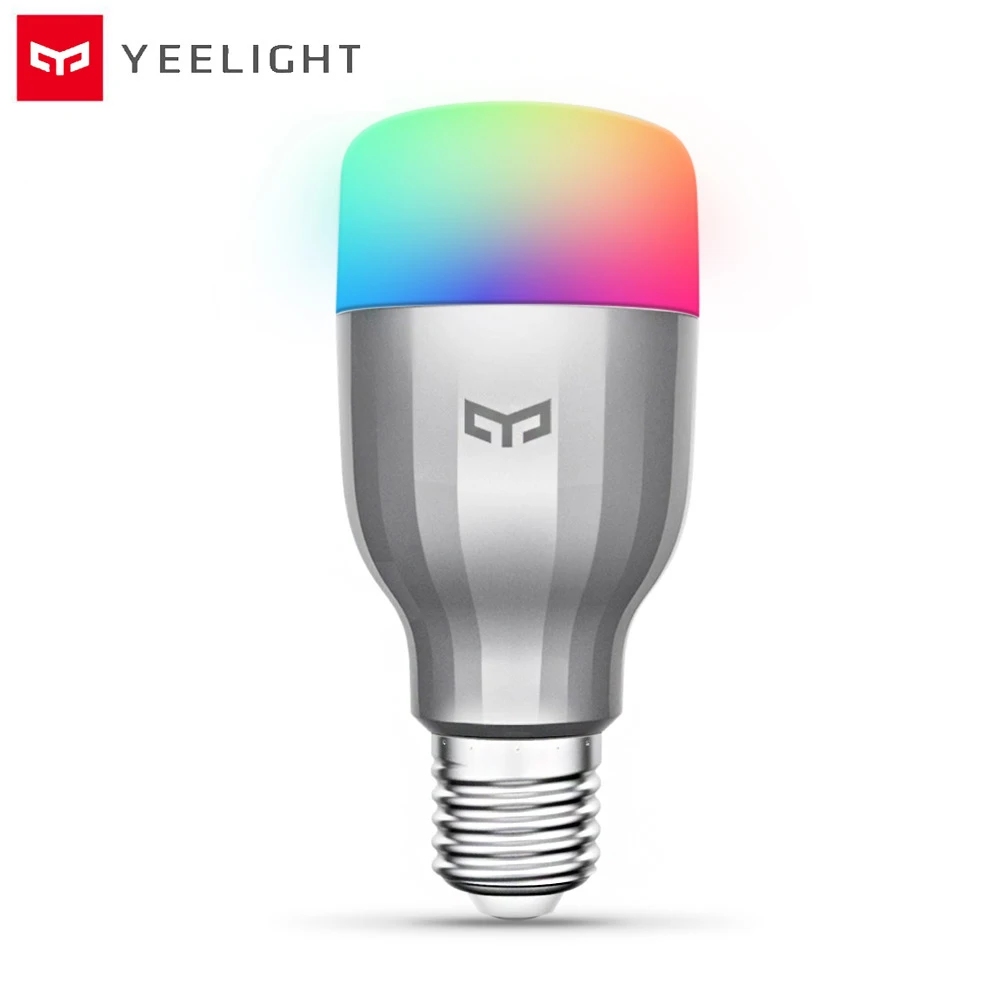 Yeelight E27 RGBW Smart Светодиодный лампы YLDP02YL Wi-Fi анав светодиодный 16 миллионов Цвета CCT Регулировка Поддержка части дома