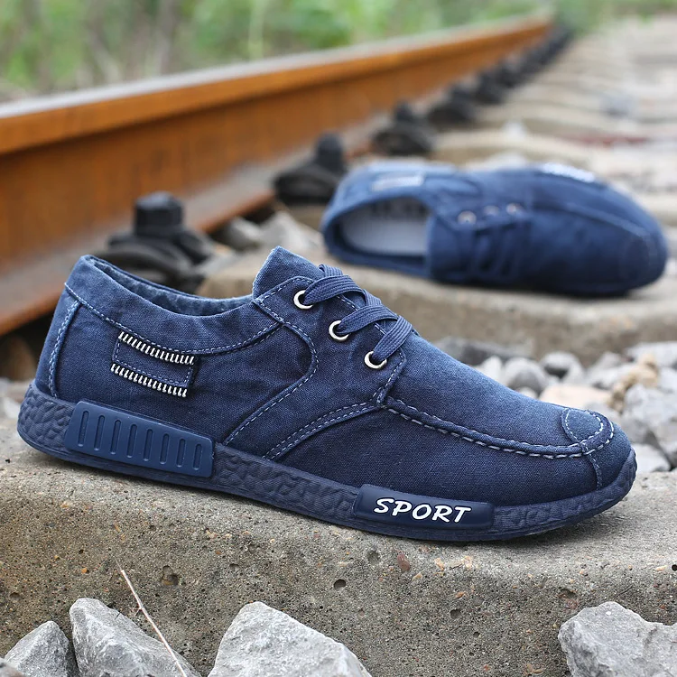 

2019 Spring Men's Canvas Trend Korean Casual Washed Denim Shoes Stylish, Versatile, Comfortable And Deodorant