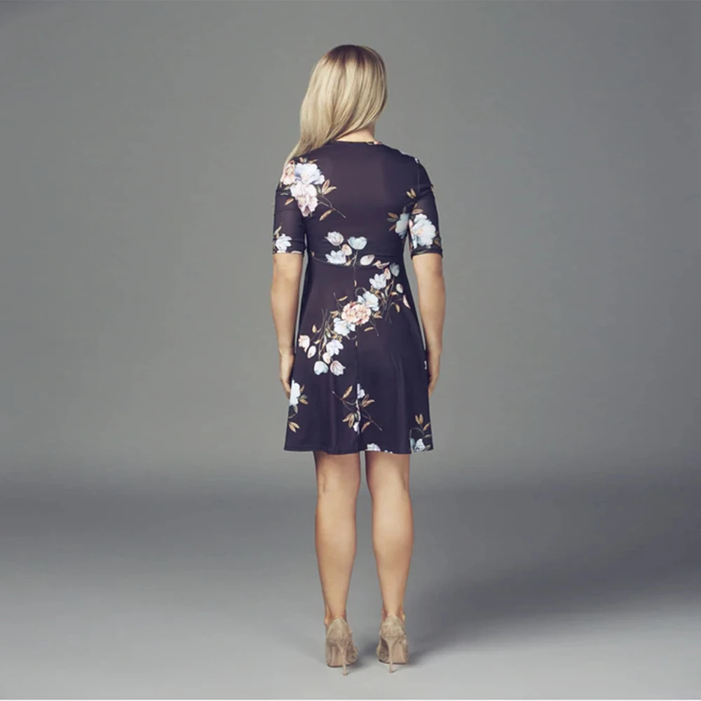 Casual Maternity Nursing Dress Summer Floral Print Breastfeeding Dresses Pregnancy Clothes For Pregnant Women Photo Shoots Prop (8)