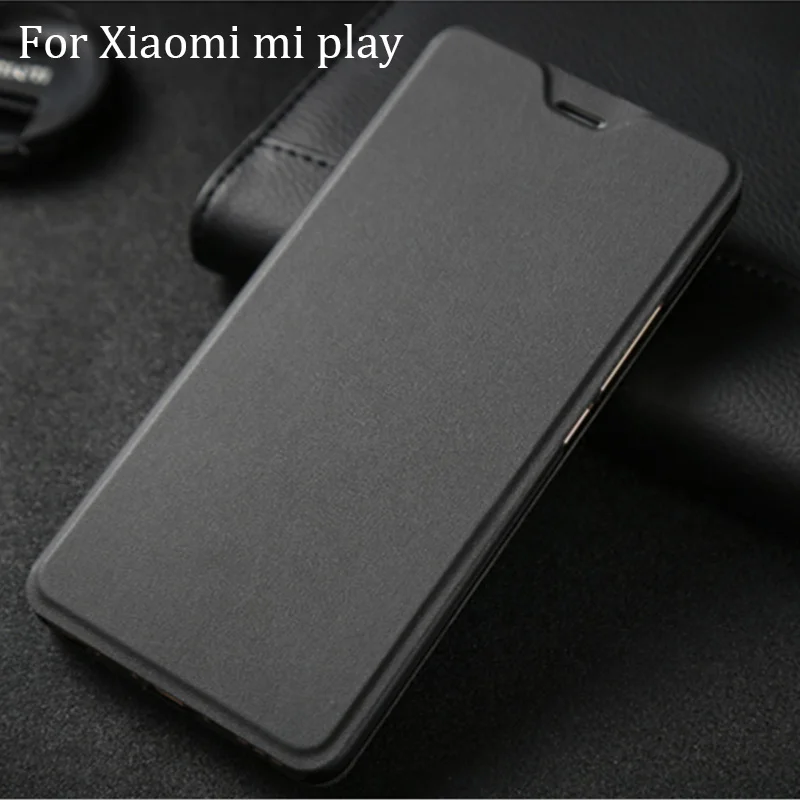 

For Xiaomi mi play Case Xiaomi Play Flip Cover leather Plastic Protective Case Capas Coque Apises Original Mi Play Case
