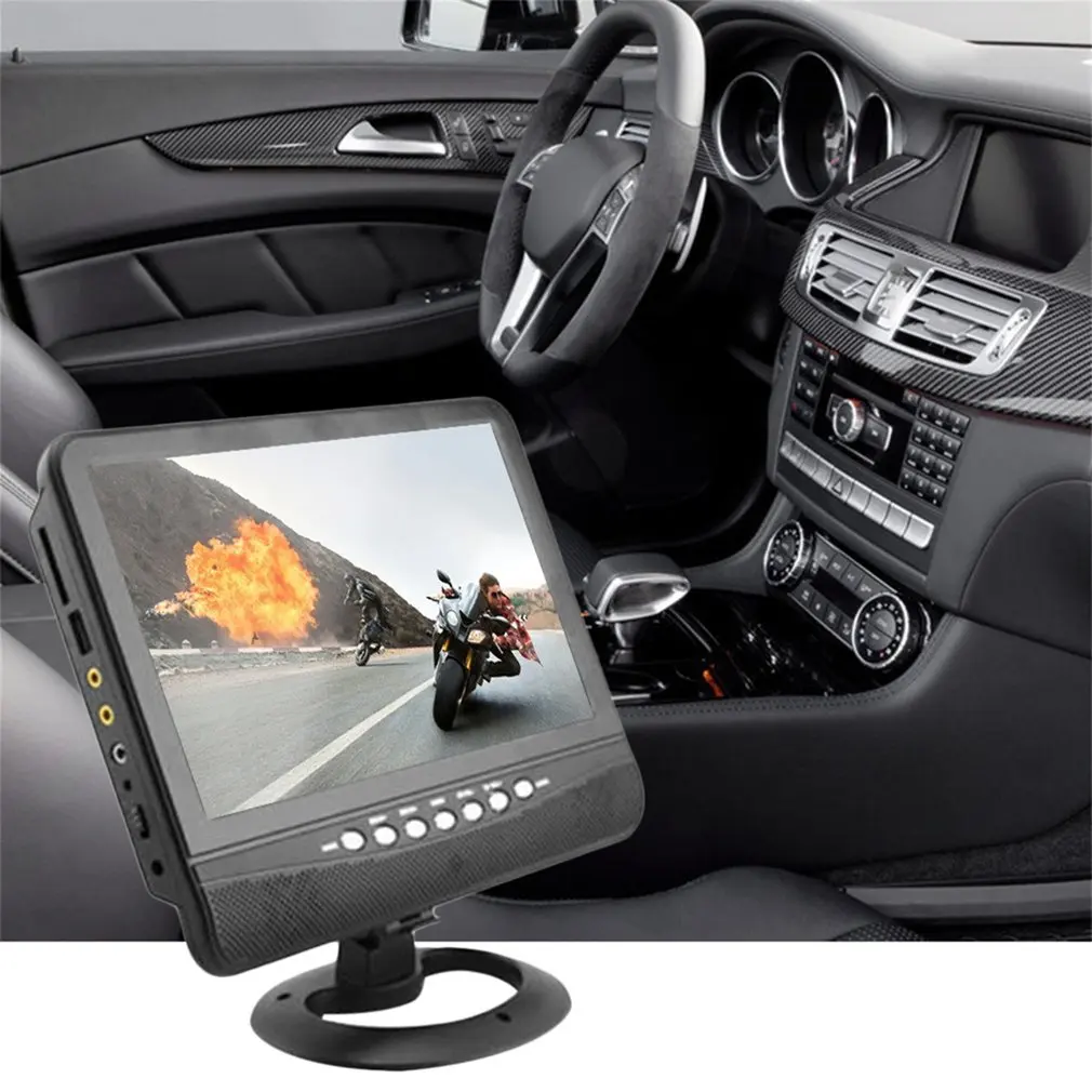 

Mini TV 9.5 inch TFT LCD Color Analog TV with Wide Angle Support FM function & TXT Reader Function Black Model: 901