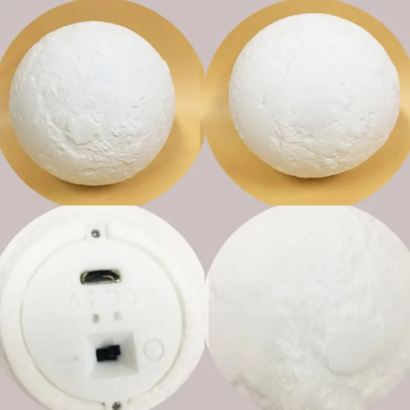 

3D LED Moon Night Light Moonlight Colorful Desktop Lamp Gradient Decoration