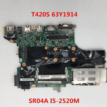 

Free shipping For thinkpad T420S Laptop motherboard 63Y1914 H0223-4 48.4KF58.041 With SR04A I5-2520M CPU 100% working well