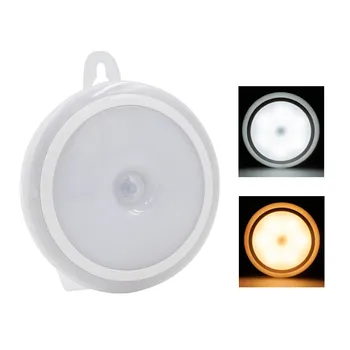 

LED Night Light AAA Battery Infrared PIR Bright Motion Sensor Lamp Automatic Switch Modern Indoor Wall Lights Warm Cold White