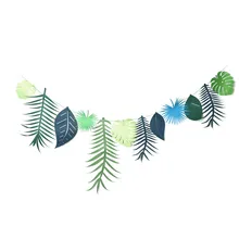3 м тропические листья баннер гирлянда овсянка 1 компл. для дня рождения вечерние Baby Shower Party Decor Home Ornament