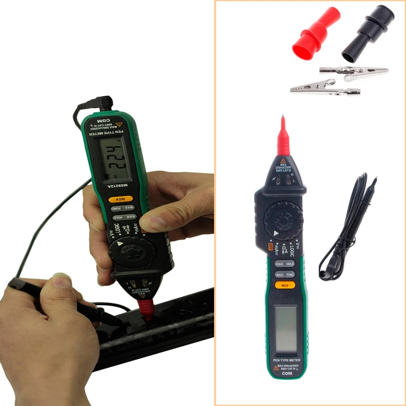 Goede Multimeter MS8212a Pen Type Digitale Multimeter AC DC Spanning Tester Huidige Diode Spanning Continuïteit Non contact Logic